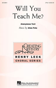 cover Will You Teach Me? Three-Part Treble choral sheet music cover
